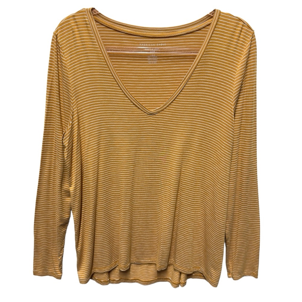 Rayon Knit Pinstripe Oversized Top Blouse Tee